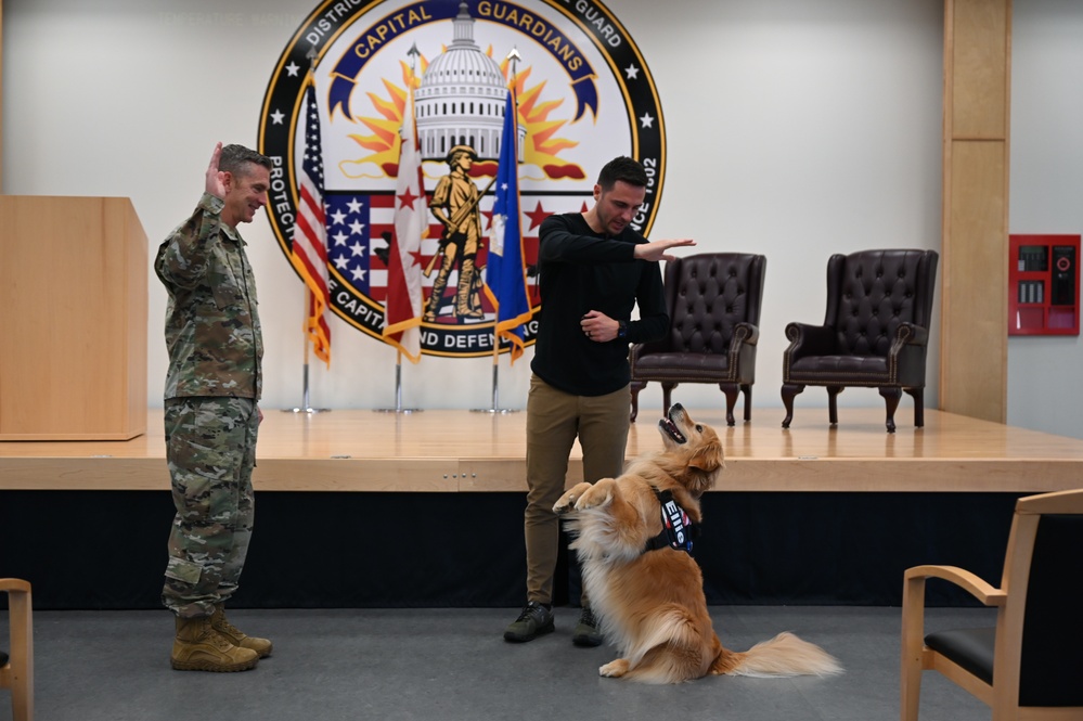 Golden Retriever Life tours 113th Wing, DCANG