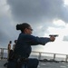 USS Carter Hall Sailors Conduct a Small Arms Qualification Shoot