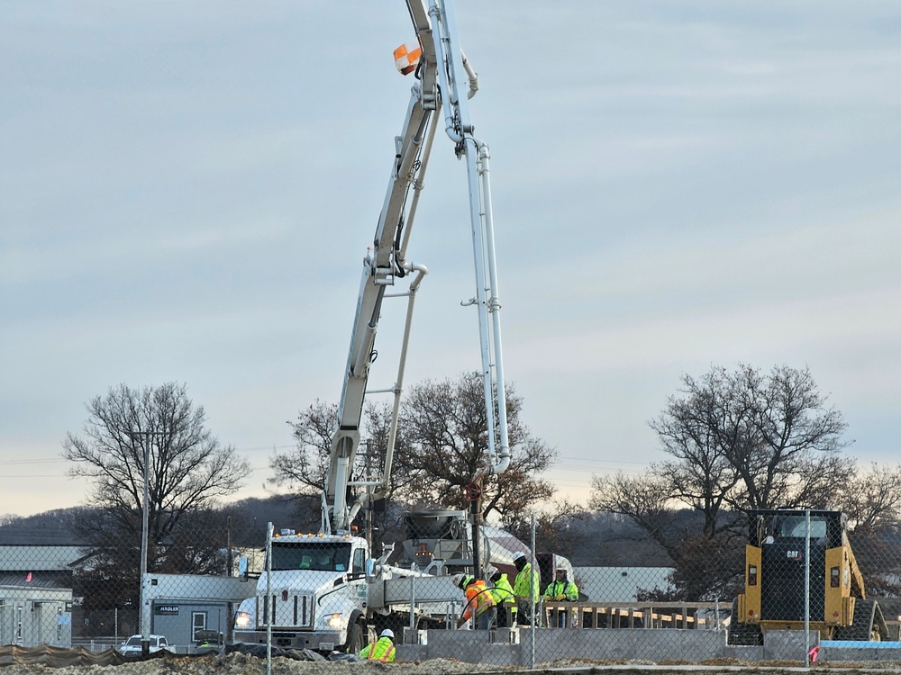 December 2023 barracks construction at Fort McCoy