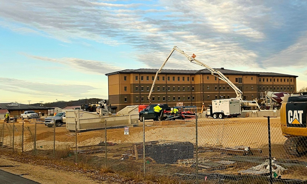 December 2023 barracks construction at Fort McCoy