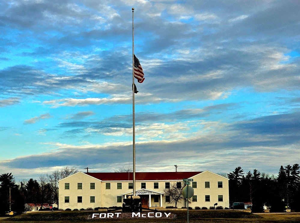 American Flag and Fort McCoy