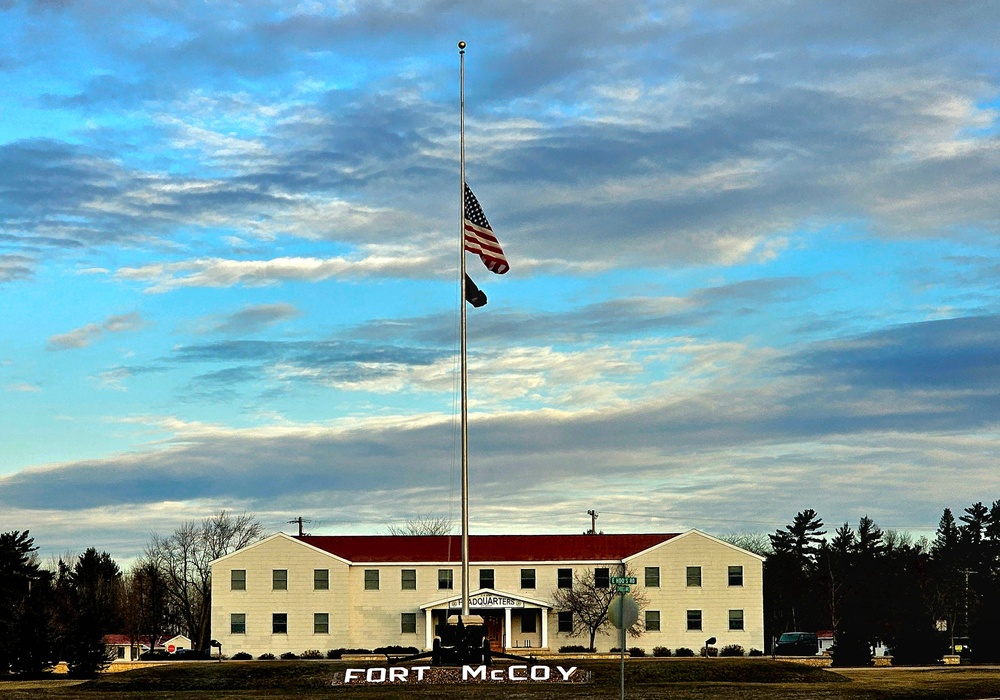 American Flag and Fort McCoy