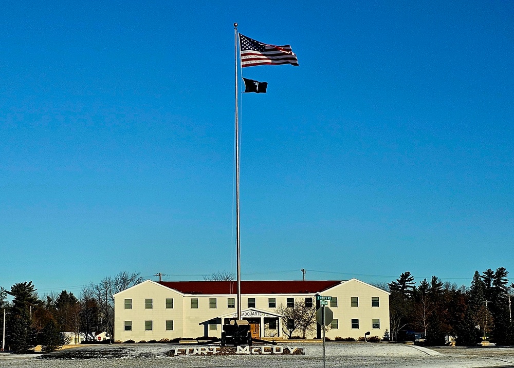 American Flag and Fort McCoy