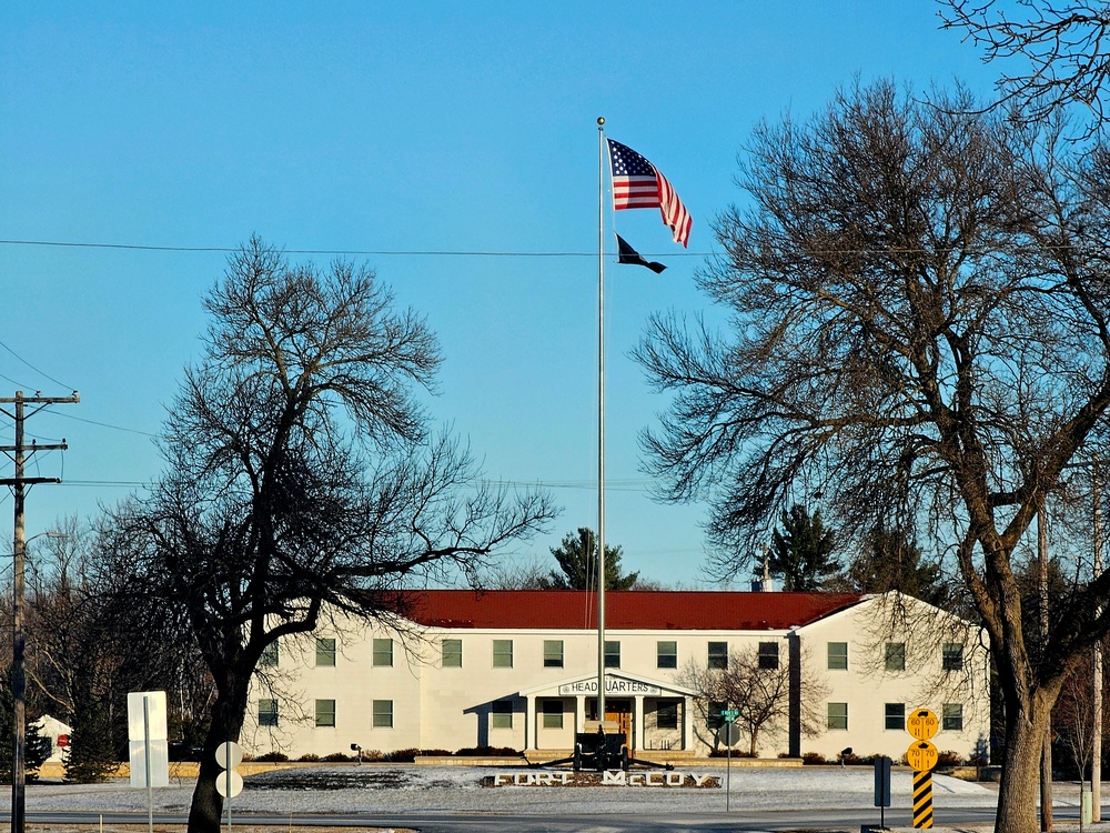 American Flag and Fort McCoy