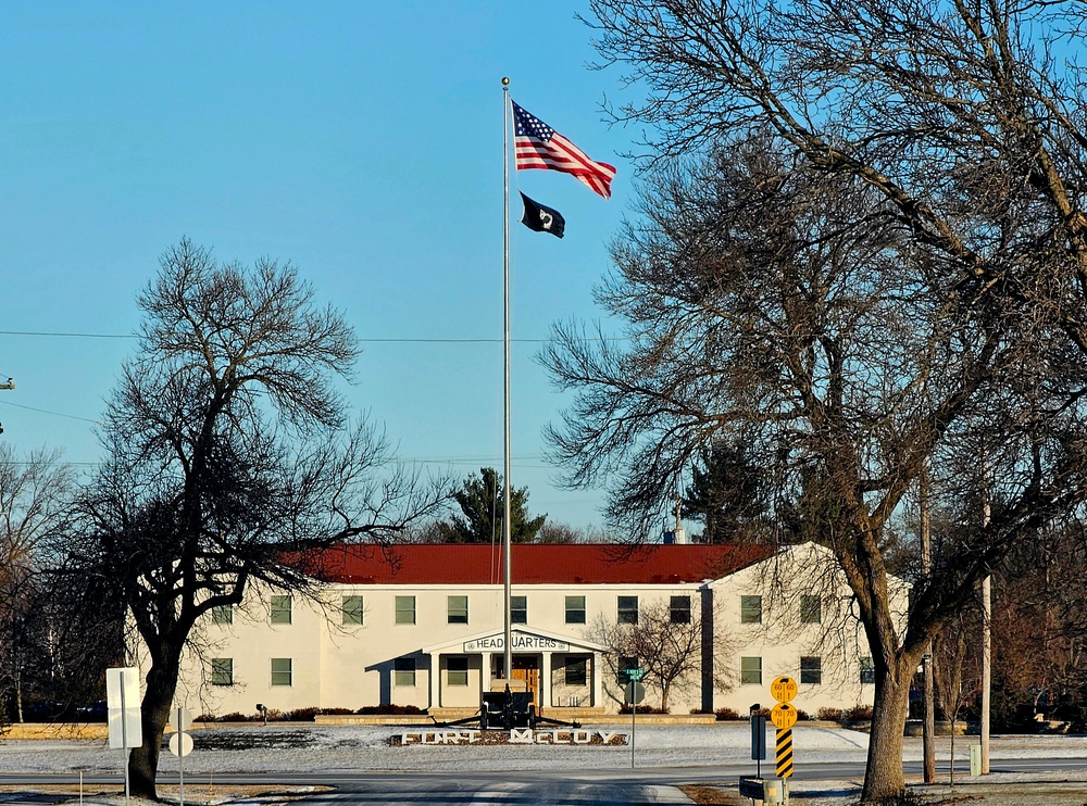 American Flag and Fort McCoy