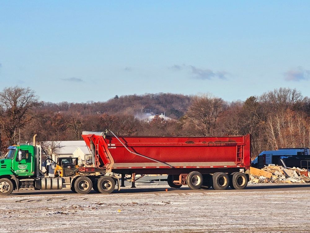 Contractors demolish old Installation Legal Office building at Fort McCoy