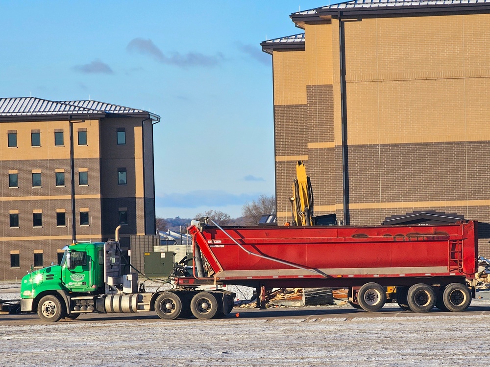 Contractors demolish old Installation Legal Office building at Fort McCoy