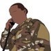 Soldier Talking on Phone Vector