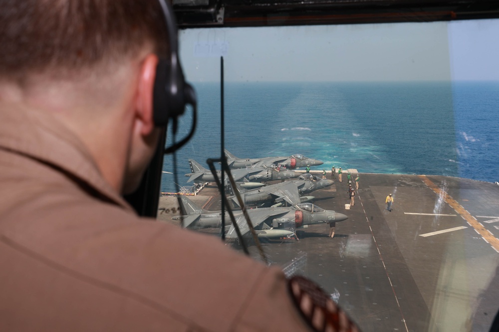 USS Bataan Flight Operations From Primary Flight Control