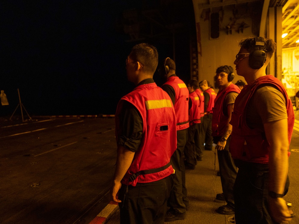 USS Bataan Conducts Small-Arms Weapons Training