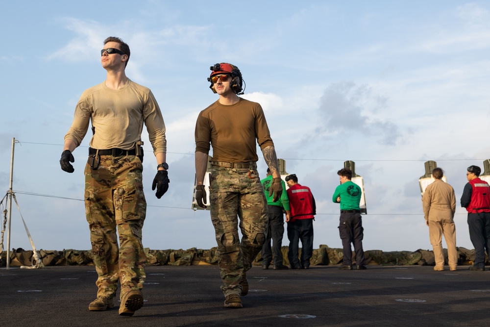 HSC 26 Sailors Execute a Live-Fire Exercise Aboard USS Bataan