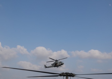 UH-1Y Venom Lands on USS Bataan