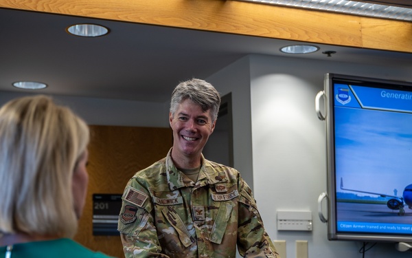 Congresswoman Mary Miller (R-IL) learns about the Citizen Airmen of the 932nd Airlift Wing during recent visit