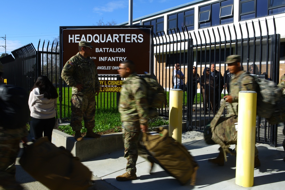 Cal Guard infantry unit heads for Middle East deployment