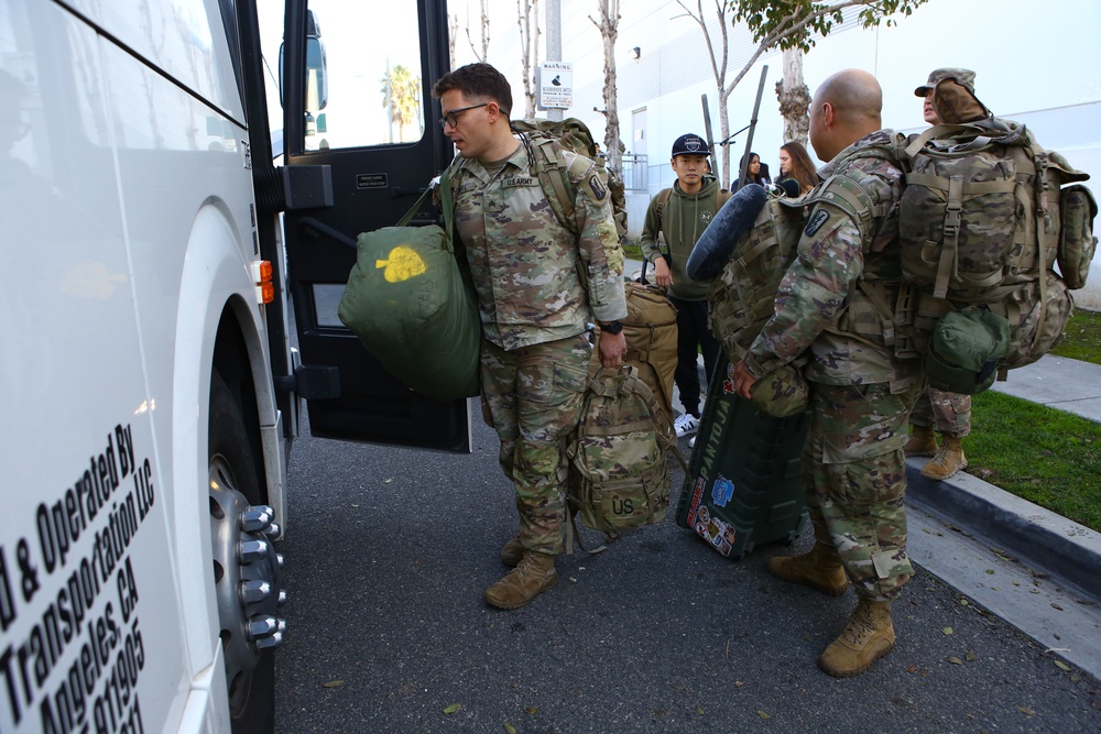 Cal Guard infantry unit heads for Middle East deployment