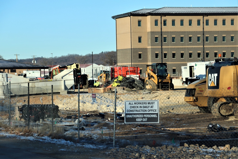 December 2023 barracks construction at Fort McCoy