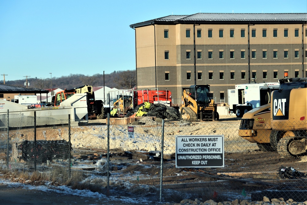 December 2023 barracks construction at Fort McCoy