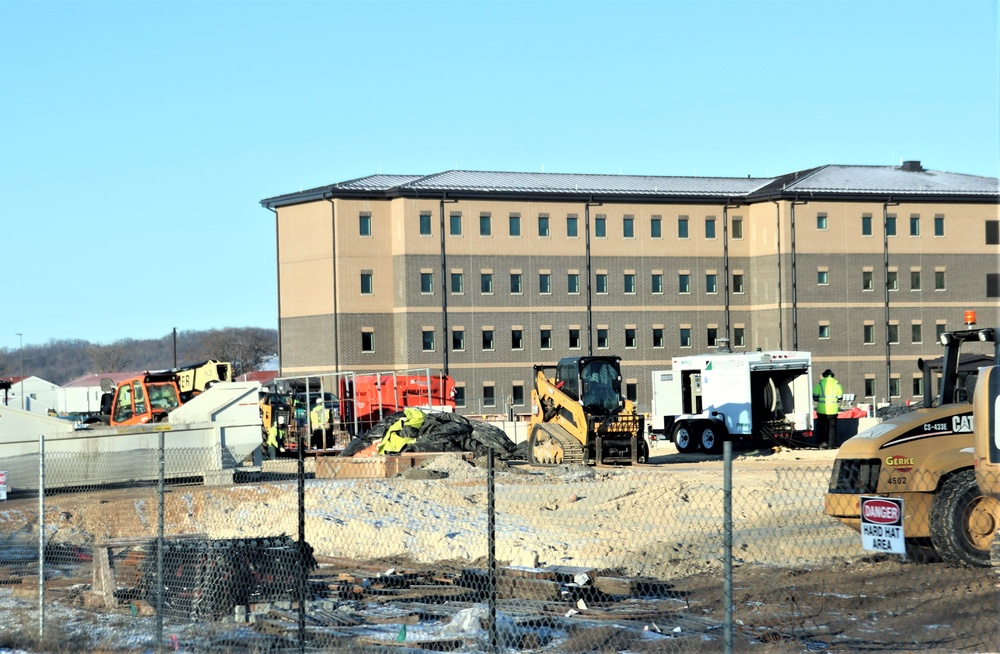 December 2023 barracks construction at Fort McCoy