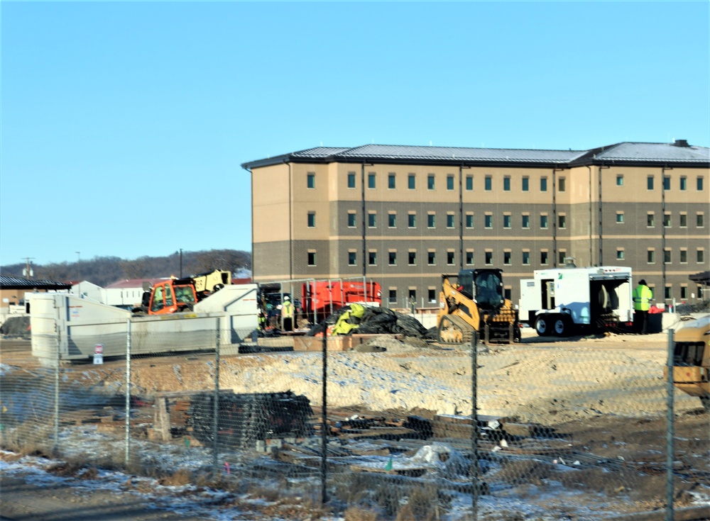 December 2023 barracks construction at Fort McCoy