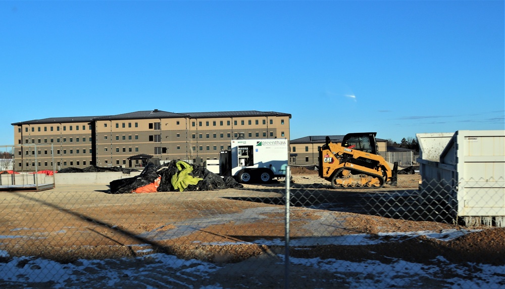 December 2023 barracks construction at Fort McCoy