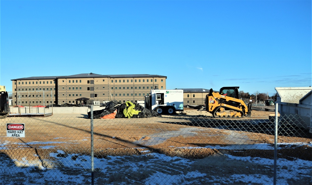 December 2023 barracks construction at Fort McCoy