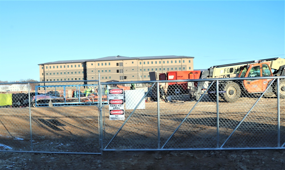 December 2023 barracks construction at Fort McCoy