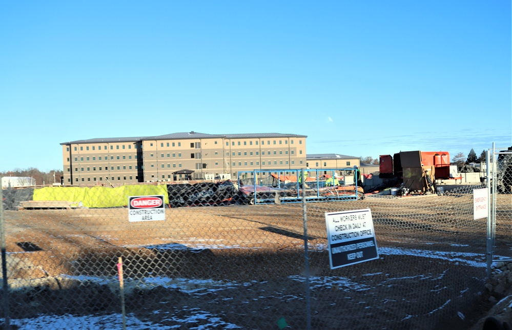 December 2023 barracks construction at Fort McCoy