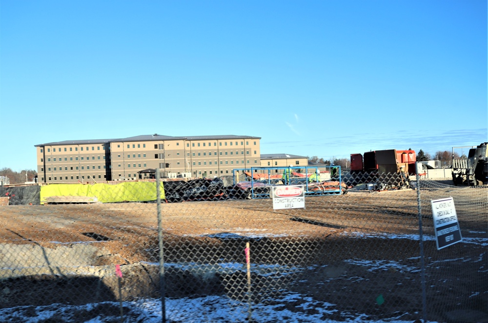 December 2023 barracks construction at Fort McCoy