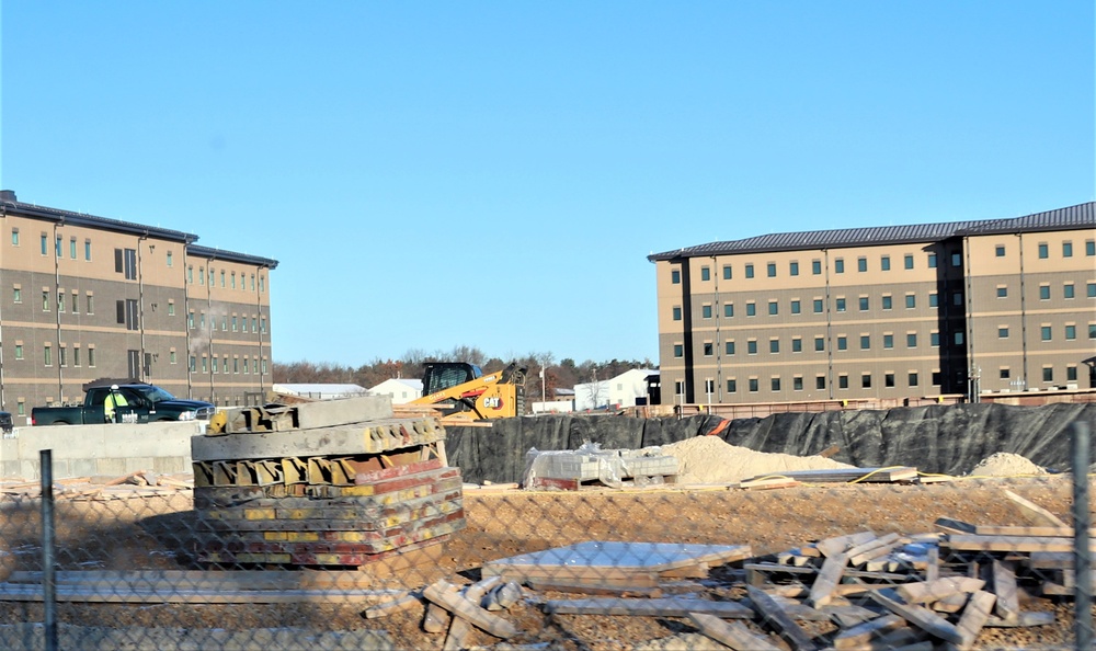 December 2023 barracks construction at Fort McCoy