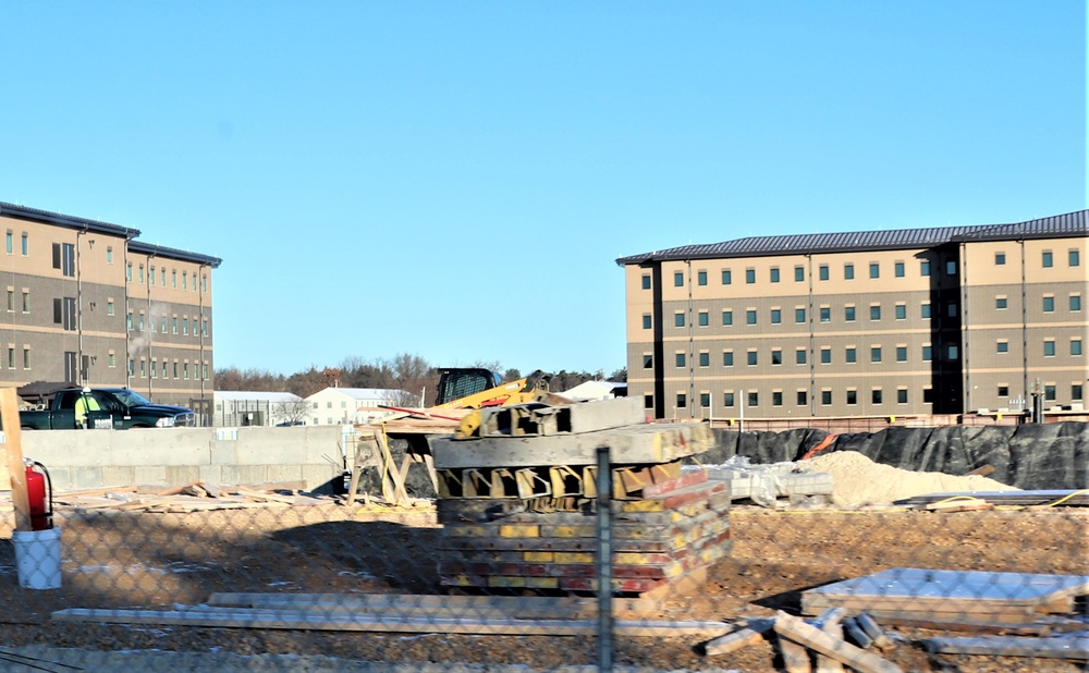 December 2023 barracks construction at Fort McCoy