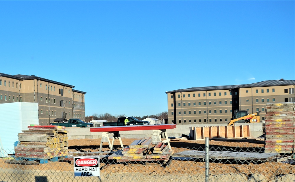 December 2023 barracks construction at Fort McCoy