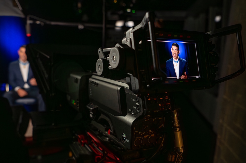 Medal of Honor recipient Florent Groberg interview at the Pentagon