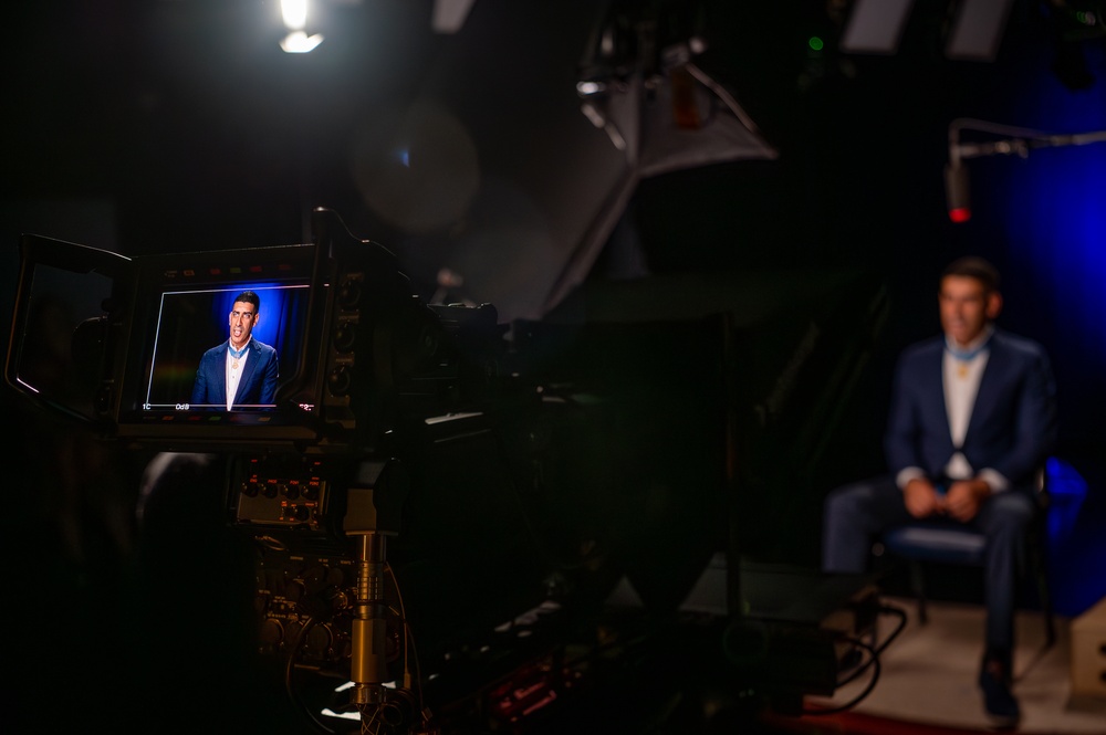 Medal of Honor recipient Florent Groberg interview at the Pentagon