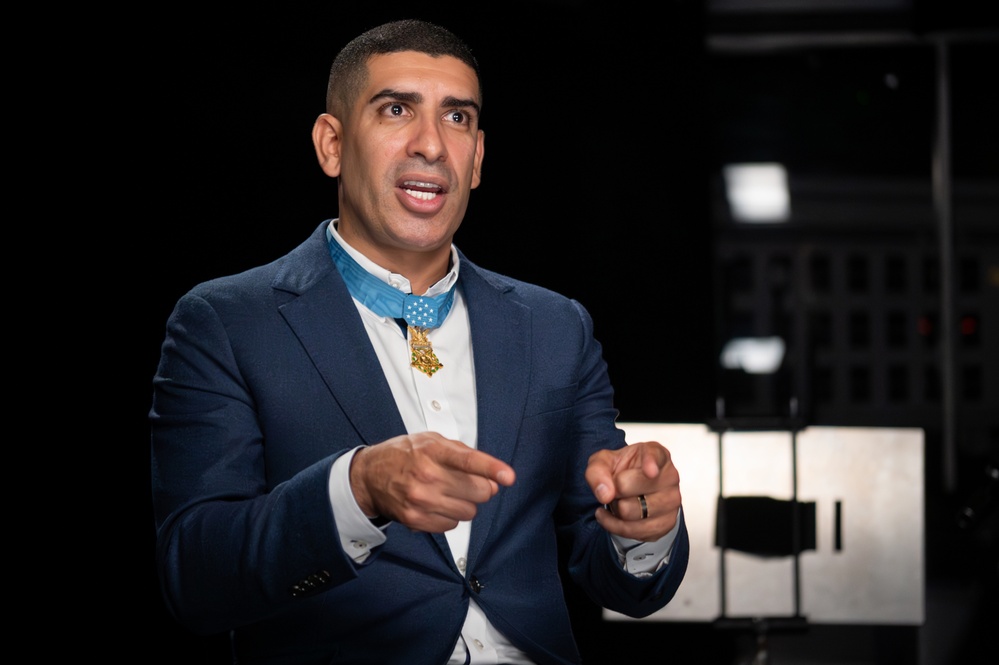 Medal of Honor recipient Florent Groberg interview at the Pentagon