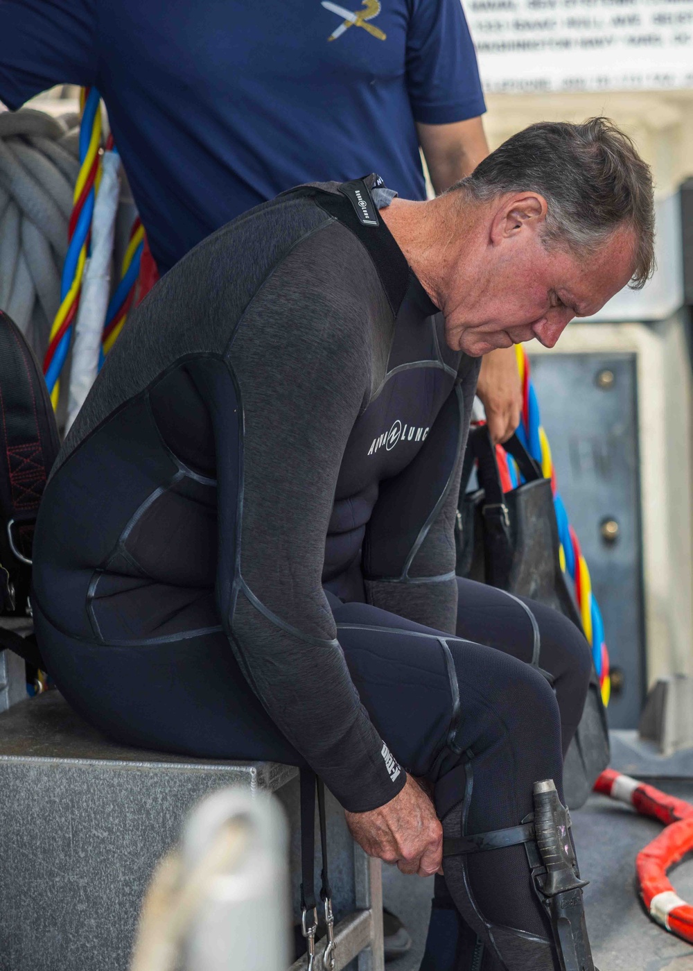 Representative Ed Case Views Octocoral with Pearl Harbor Naval Shipyard Divers