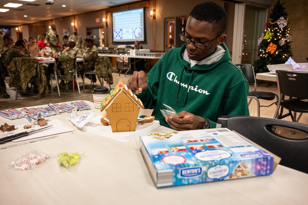 Trainees on post spend the holidays with their newly acquired Army family