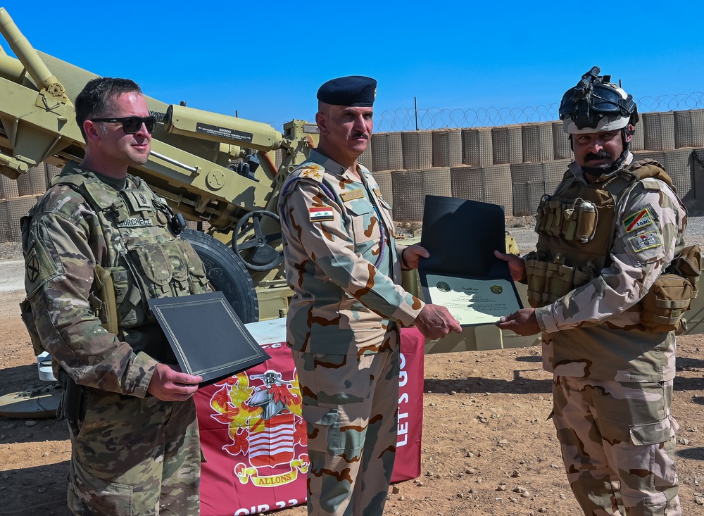 TF Redleg and Iraqi Soldiers Conduct Artillery Training