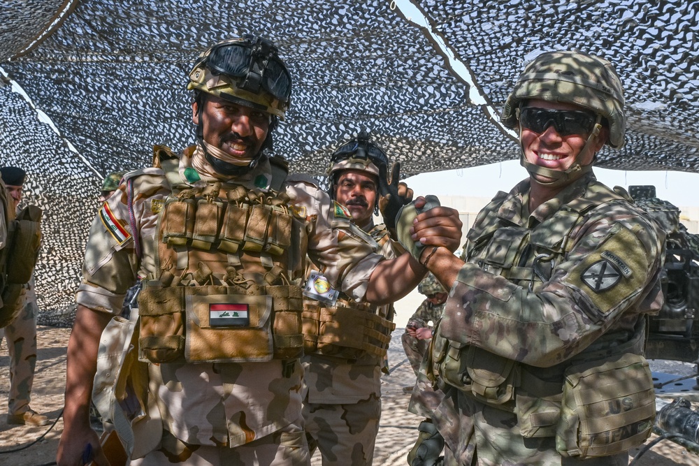 TF Redleg and Iraqi Soldiers Conduct Artillery Training