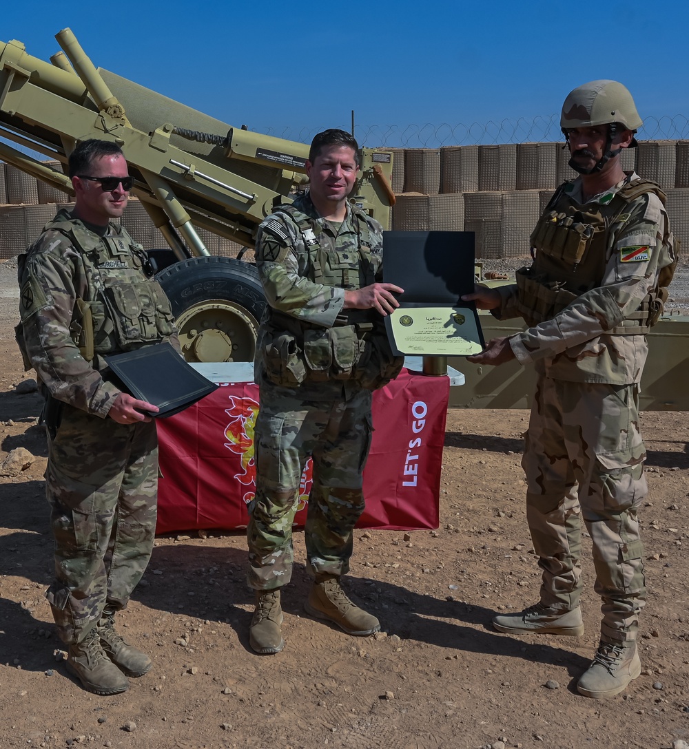 TF Redleg and Iraqi Soldiers Conduct Artillery Training