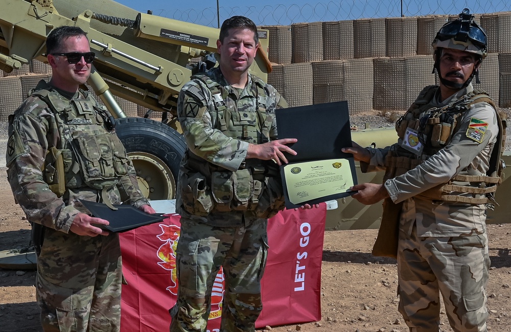 TF Redleg and Iraqi Soldiers Conduct Artillery Training