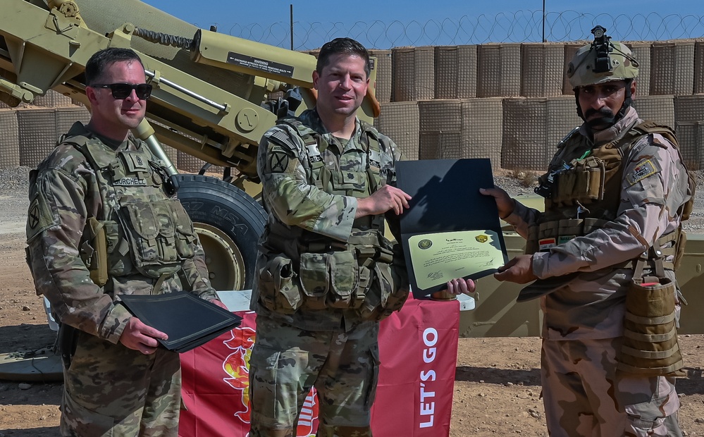 TF Redleg and Iraqi Soldiers Conduct Artillery Training