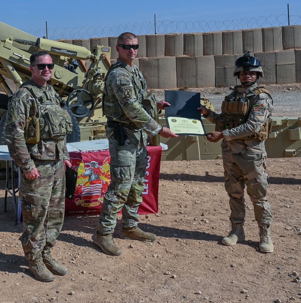 TF Redleg and Iraqi Soldiers Conduct Artillery Training