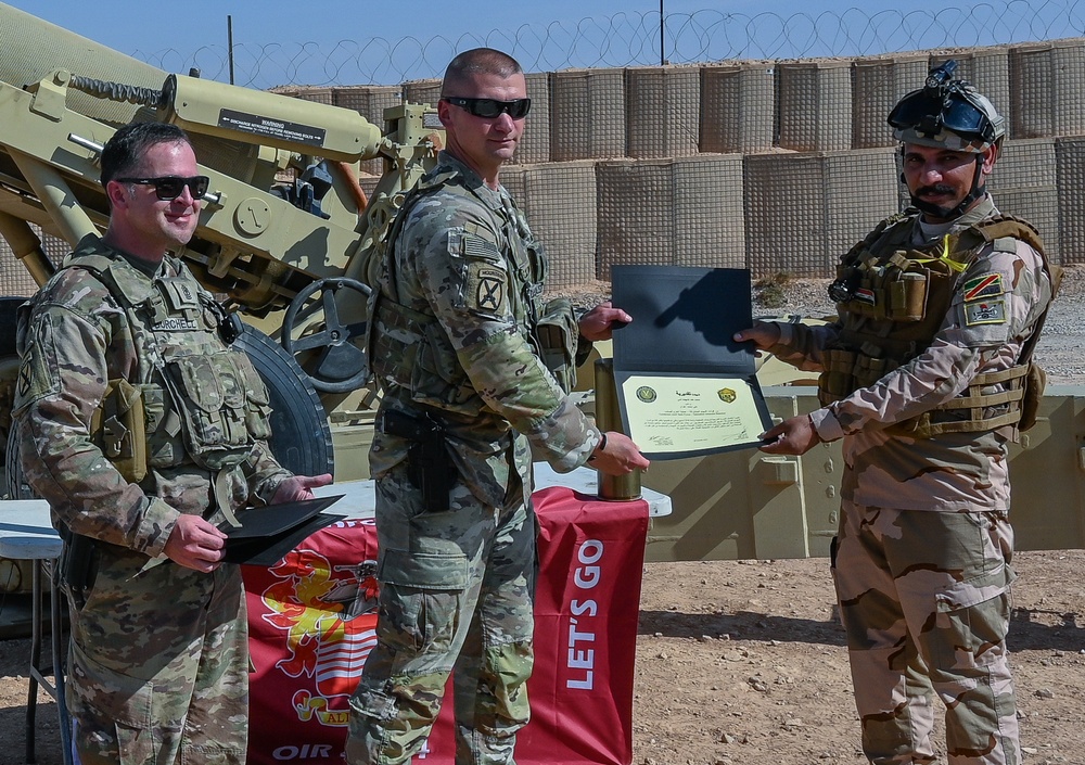 TF Redleg and Iraqi Soldiers Conduct Artillery Training