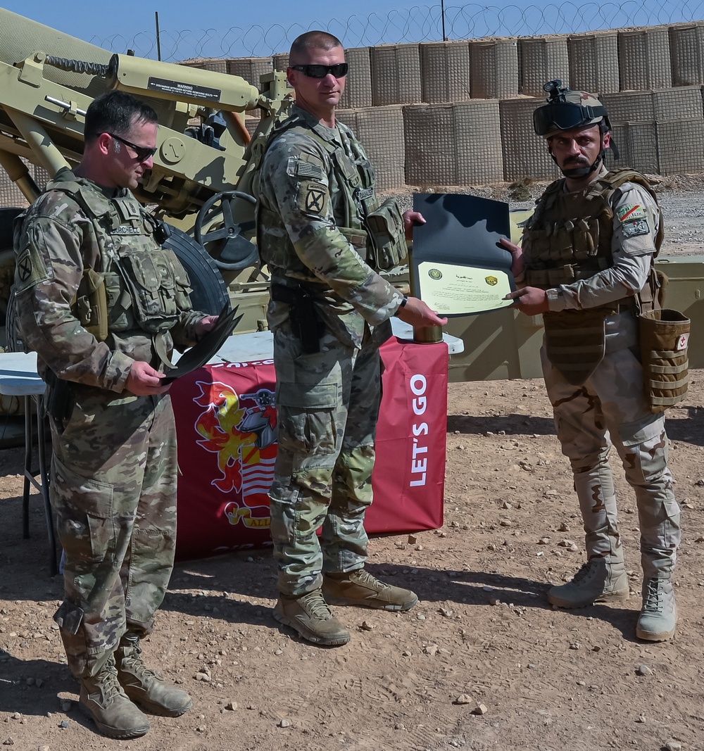 TF Redleg and Iraqi Soldiers Conduct Artillery Training