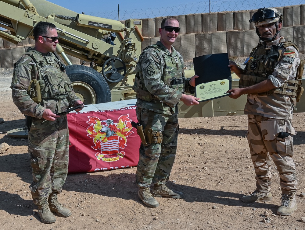 TF Redleg and Iraqi Soldiers Conduct Artillery Training