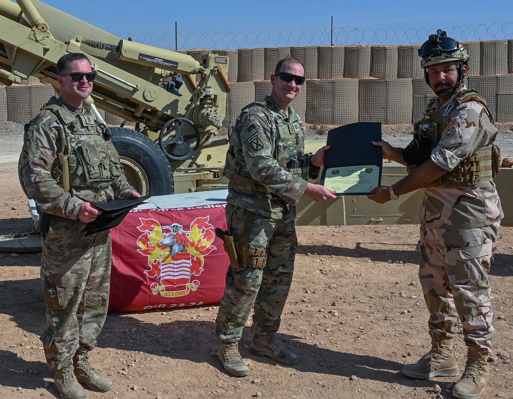 TF Redleg and Iraqi Soldiers Conduct Artillery Training