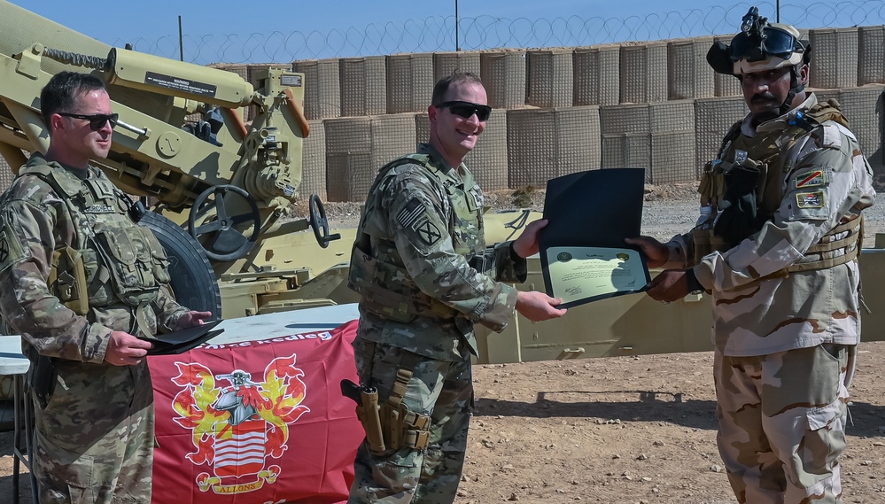 TF Redleg and Iraqi Soldiers Conduct Artillery Training