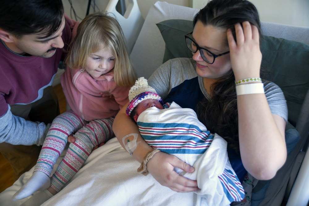 The White Family welcomed their second daughter and the first baby of 2024 for Naval Medical Center Camp Lejeune.