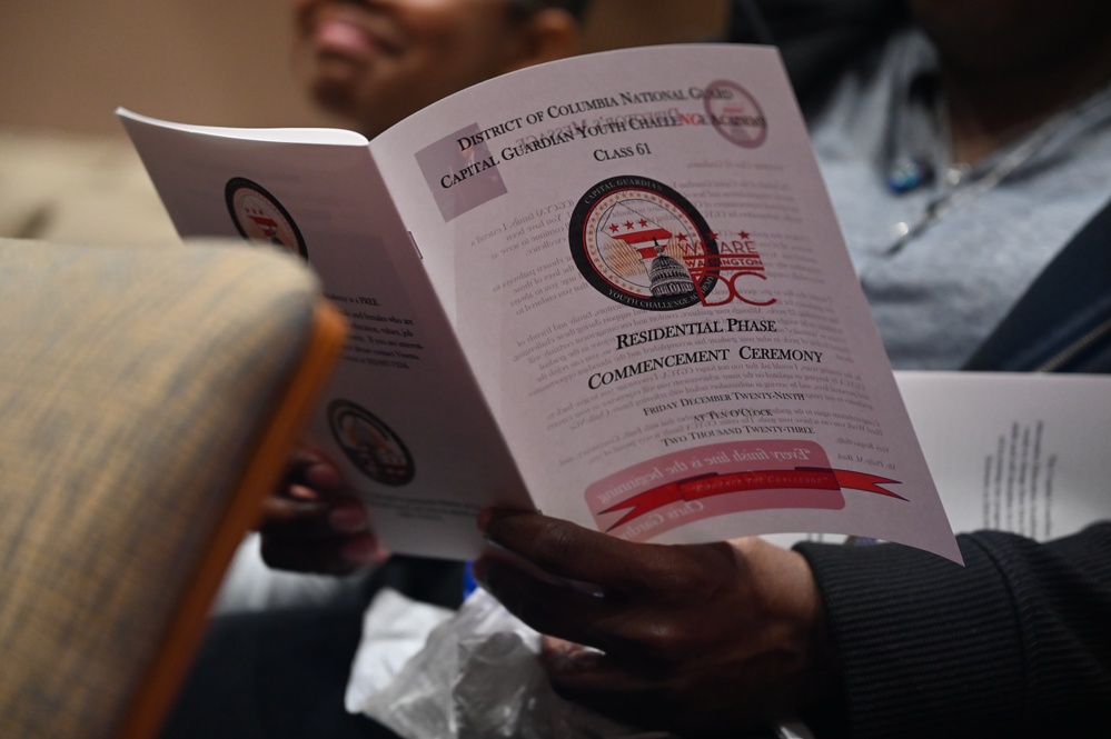District of Columbia National Guard Capital Guardian Youth Challenge Academy Class 61 Residential Phase Commencement Ceremony