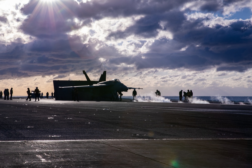 The Golden Hour: Launching Aircrafts at Sunset